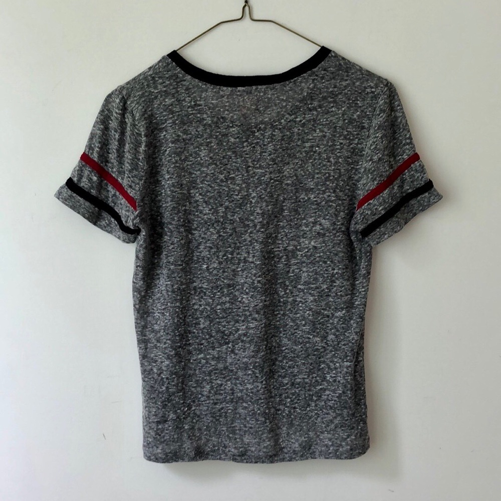 Rebellious One Striped Varsity Ringer Tee - Picture 2 of 5